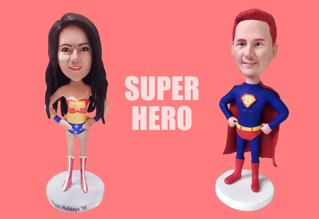 Mother's Day Gifts Custom Superhero Super Mom Female Bobbleheads In Red  Cape Hero - Ubobblehead