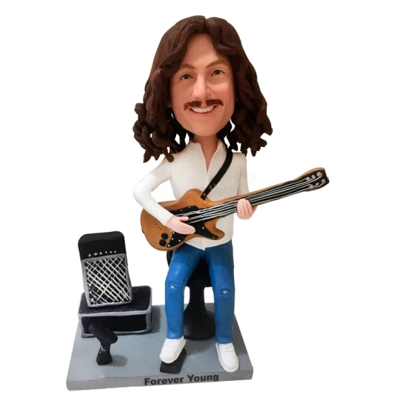 Custom Bobblehead of Male Guitar Player from photos