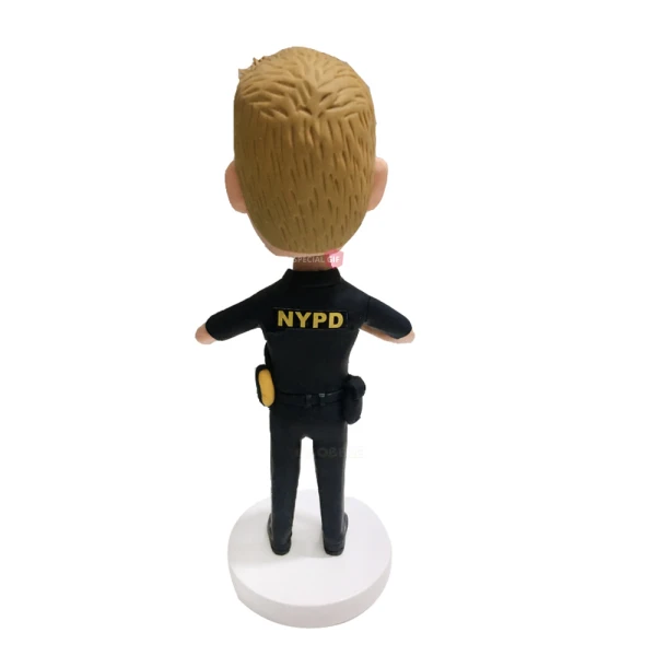 Custom American Superheroes New York's NYPD Policeman Bobblehead with Batman Symbol