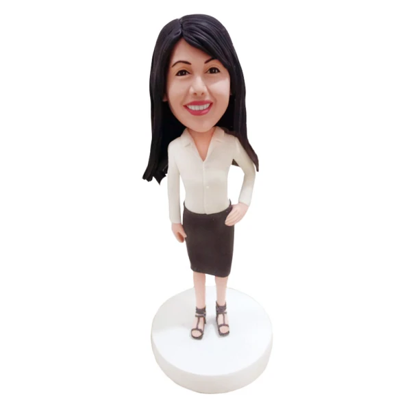 Custom Bobblehead for Office Lady from photo