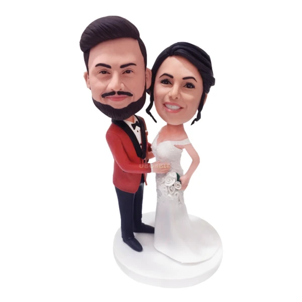 Custom Wedding Cake Toppers Bride and Groom from Photo