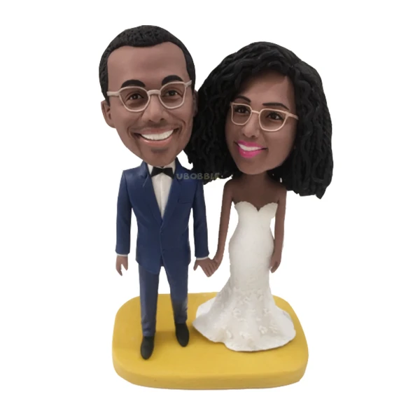 Custom Wedding Cake Topper for African American couple
