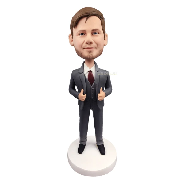 Custom Bobbleheads of Businessman with thumb up