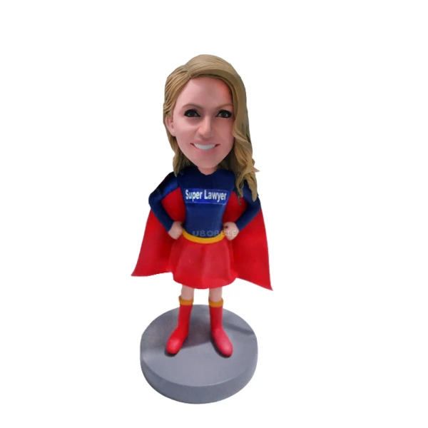 Customizable Supergirl Bobblehead, Superhero Lawyer